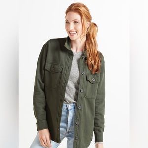 Good American fleece shacket (shirt jacket)